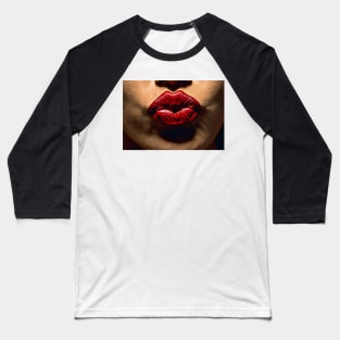 Besame Mucho Kissy Lips Baseball T-Shirt